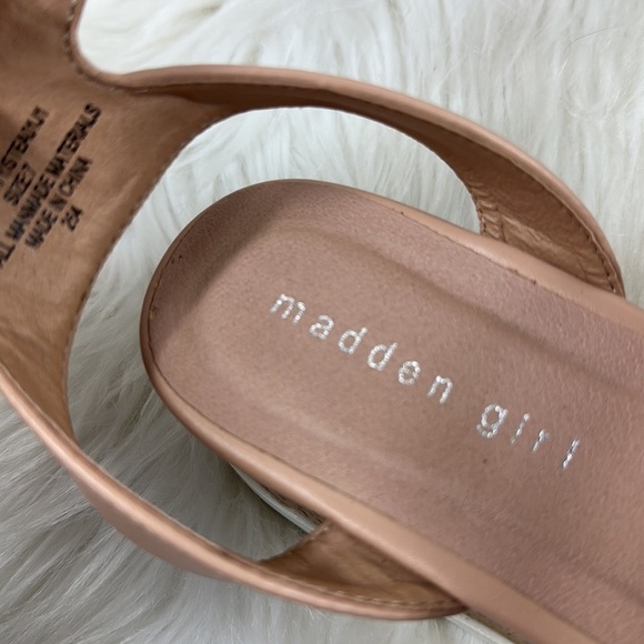Madden Girl Nude Beige Platform Cork Sandals 7 - Picture 9 of 9